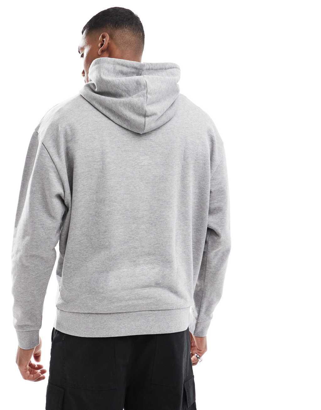 ASOS DESIGN essential oversized hoodie in heather gray Product Image