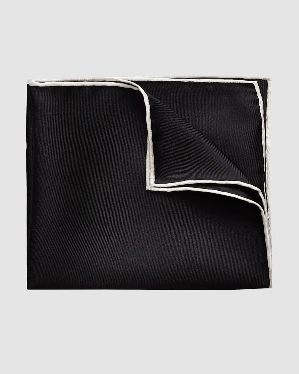 Mens Solid Silk Pocket Square Product Image