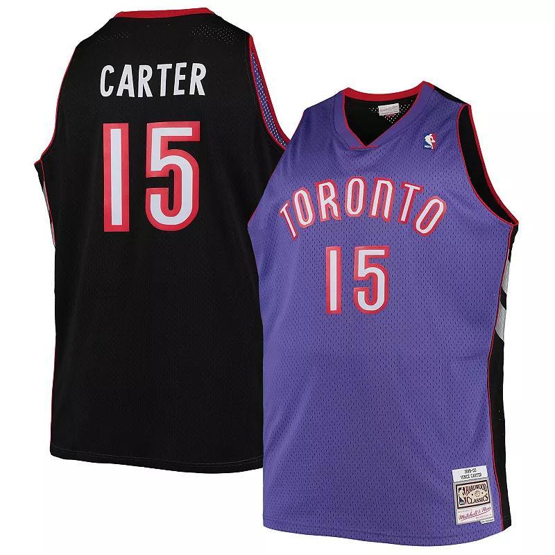 Men's Mitchell & Ness Vince Carter Purple Toronto Raptors Big & Tall 1999/00 Hardwood Classics Swingman Jersey, Size: 4XB, Rpt Purple Product Image