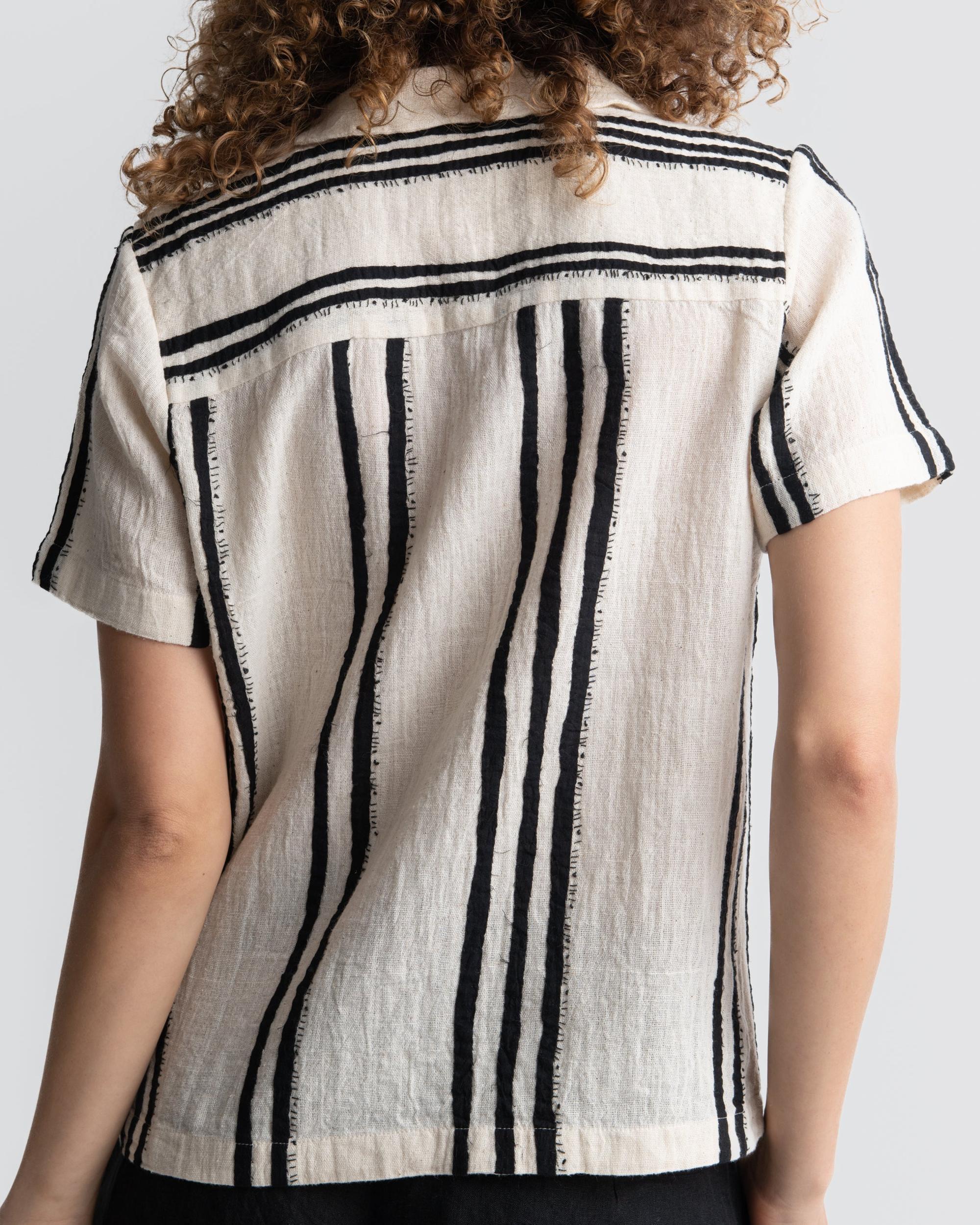 Hand Embellished Striped Shirt Product Image