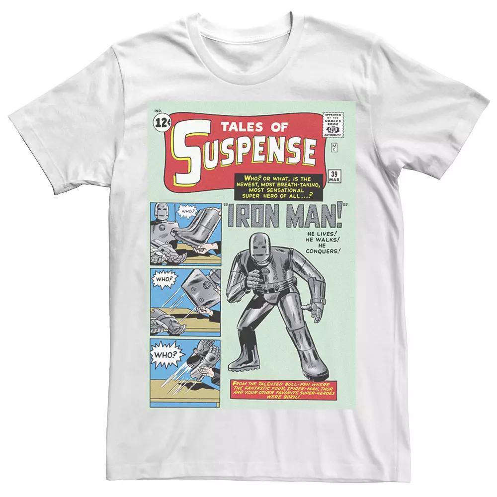 Men's Marvel Avengers Iron Man Classic Suspense Comic Cover Graphic Tee,  Product Image