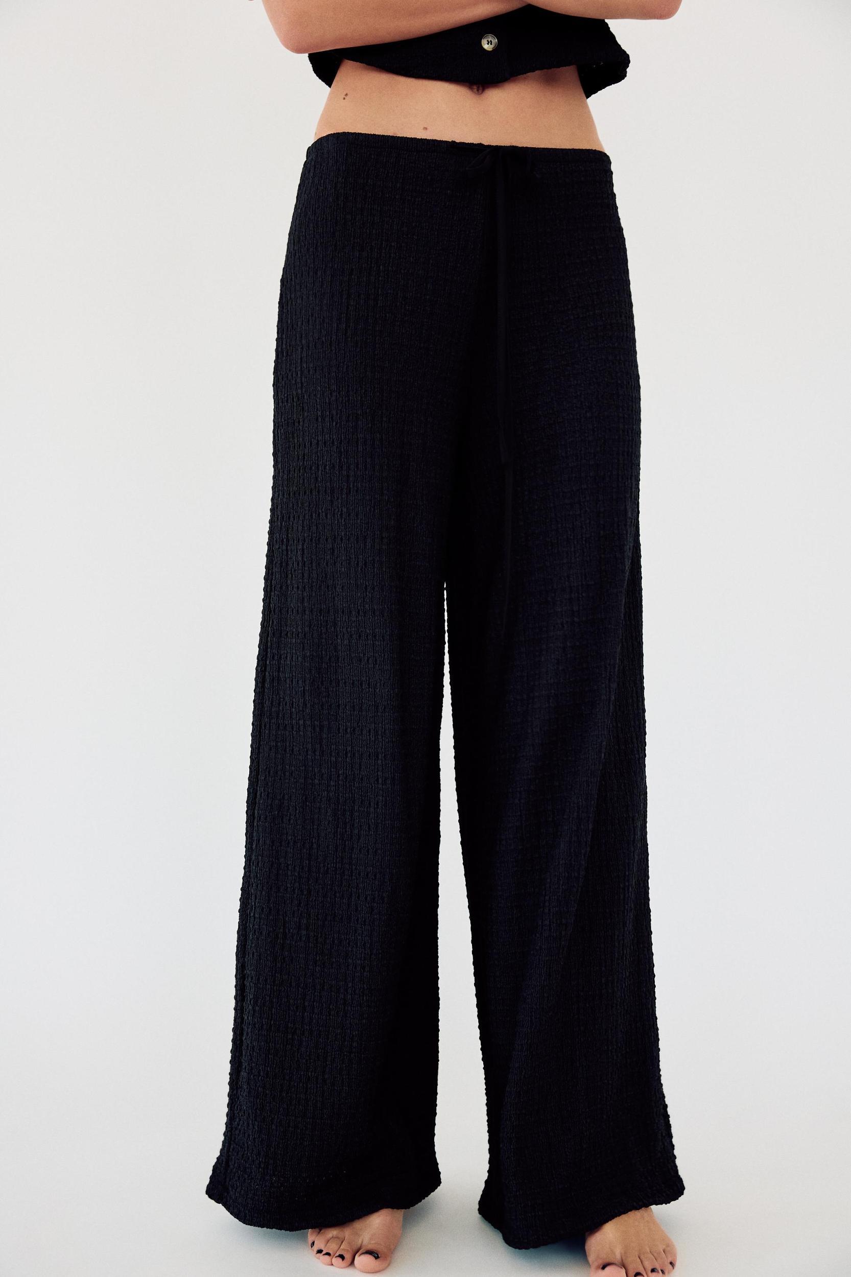 TEXTURED STRAIGHT LEG PANTS Product Image