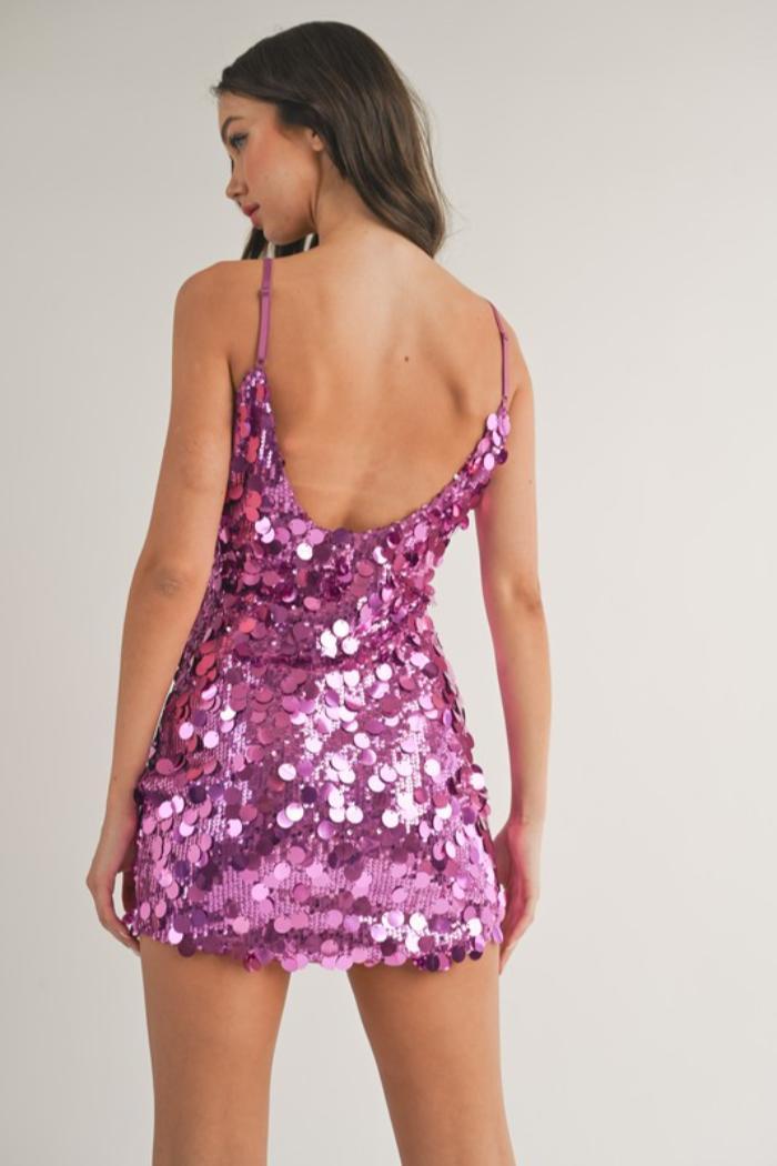 Circle Sequin Mini Dress Product Image