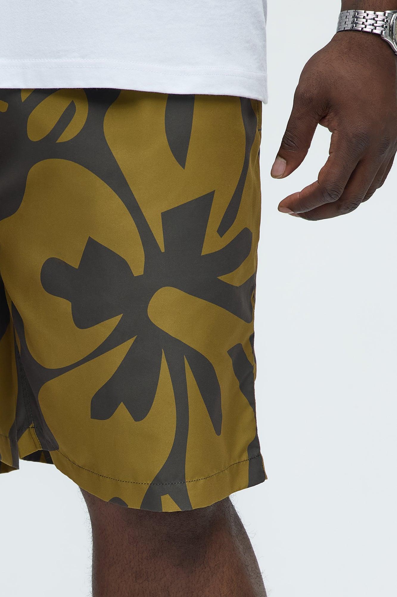 Island Flower Relaxed Short - Brown Combo Product Image