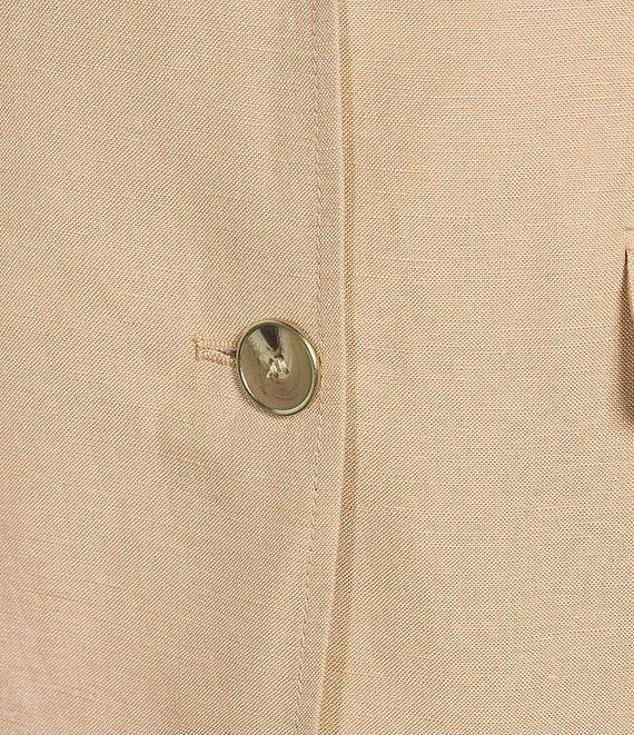 Kasper Refined Linen Blend 3/4 Sleeve Two-Button Jacket Product Image
