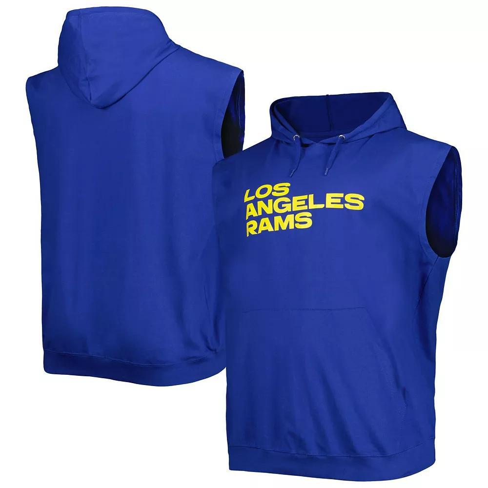 Men's Fanatics Branded Royal Los Angeles Rams Big & Tall Muscle Pullover Hoodie, Size: 4XB, Blue Product Image