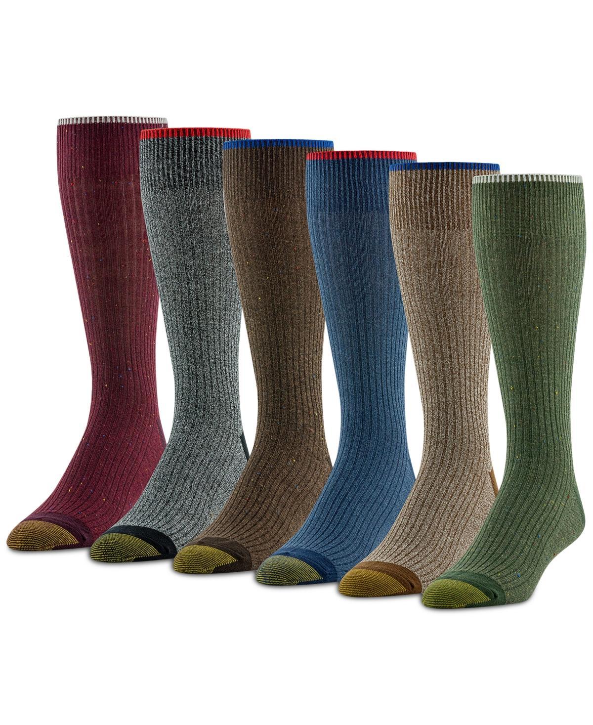 Mens GOLDTOE 6-pack Stanton Crew Socks Grey Product Image