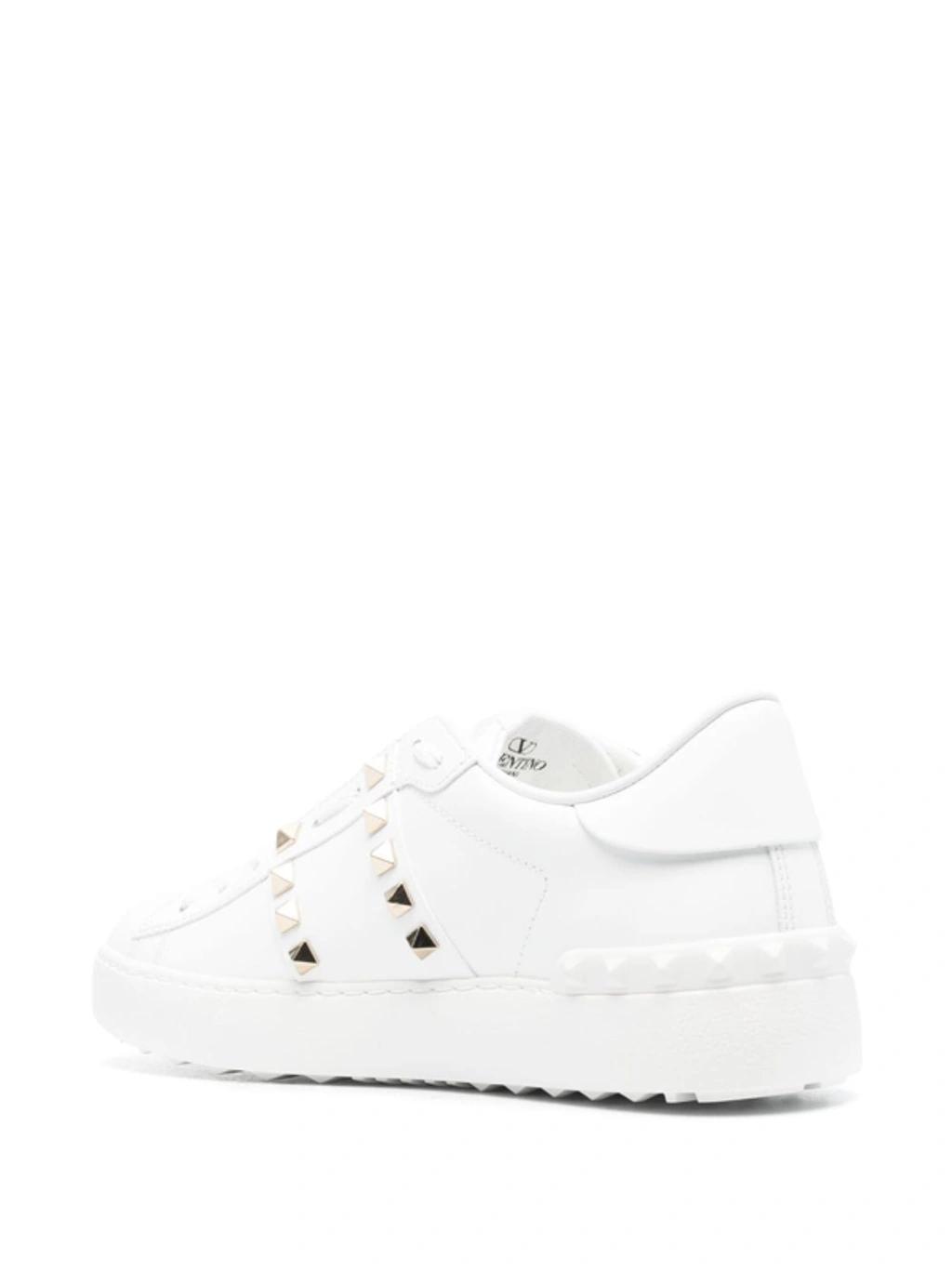 VALENTINO GARAVANI Rockstud Untitled White Leather Sneakers Product Image