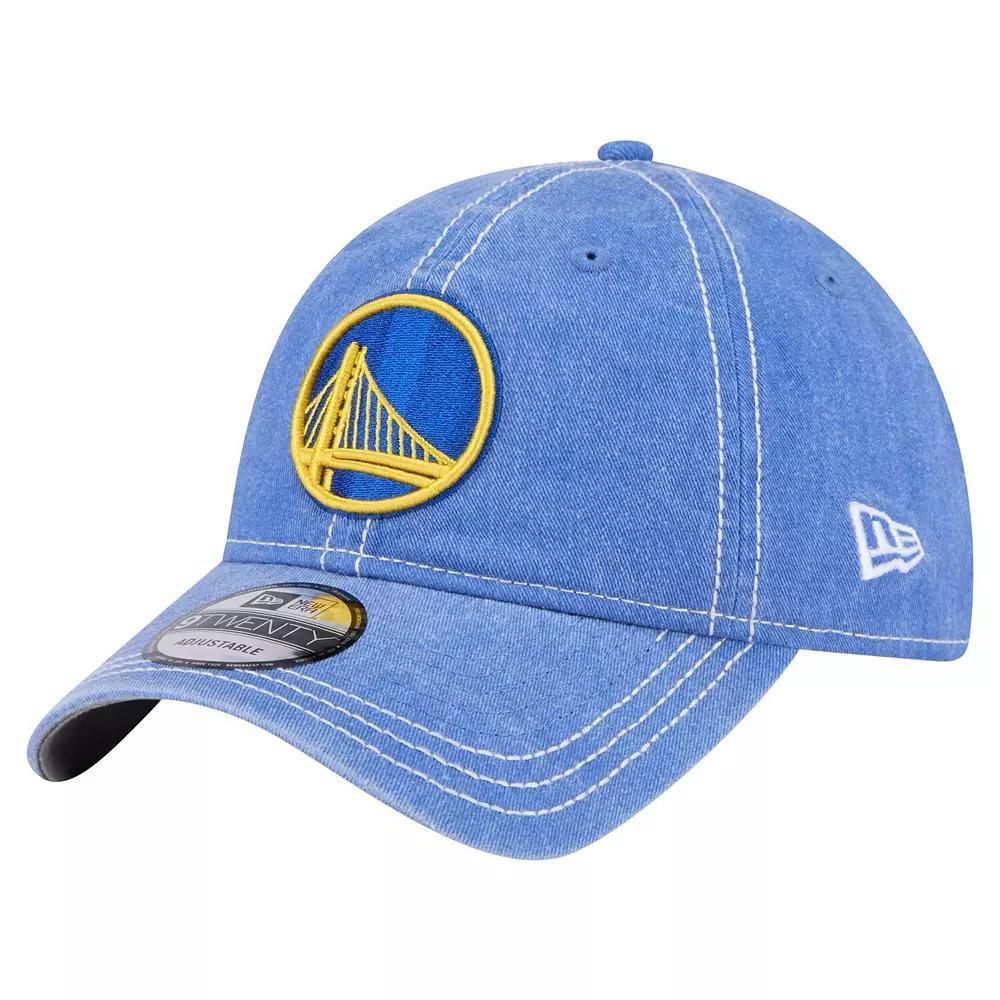 Men's New Era Royal Golden State Warriors Pigment Dyed 9TWENTY Adjustable Hat, Blue Product Image