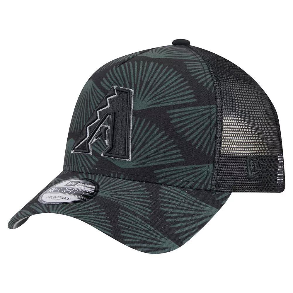 Men's New Era Black Arizona Diamondbacks 9FORTY A-Frame Trucker Adjustable Hat Product Image