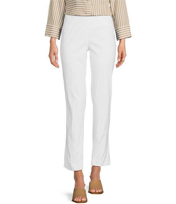 Ali Miles Solid Woven Skinny Leg No Waist Pull-On Ankle Pants Product Image