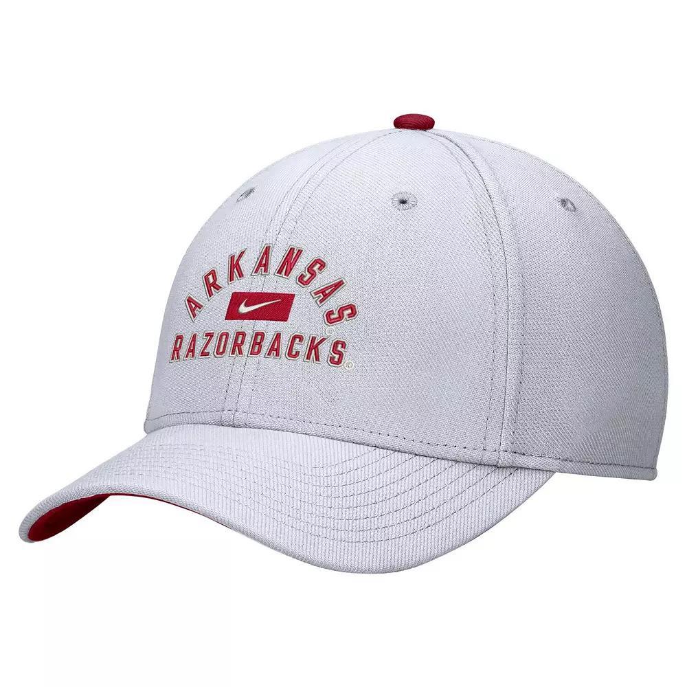 Men's Nike White Arkansas Razorbacks Rise Flex Hat, Size: Small/Medium Product Image