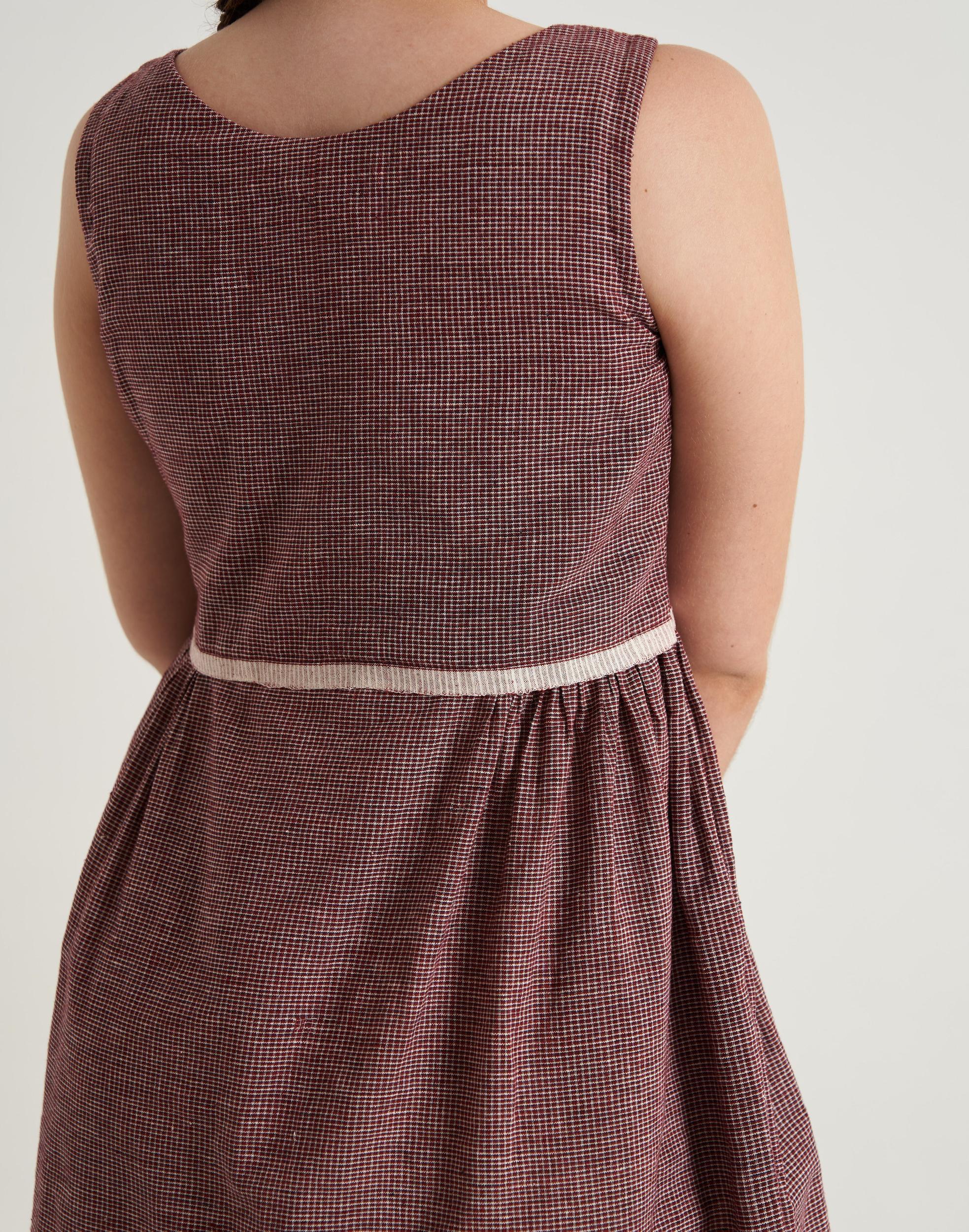 Checkered Midi Dress Product Image