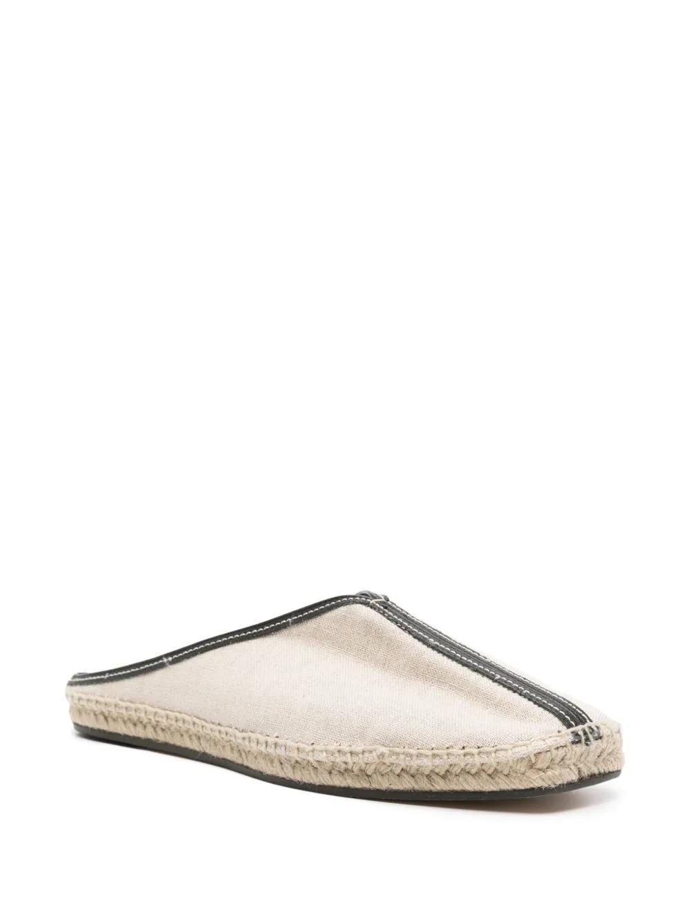 leather-trim espadrille slippers Product Image