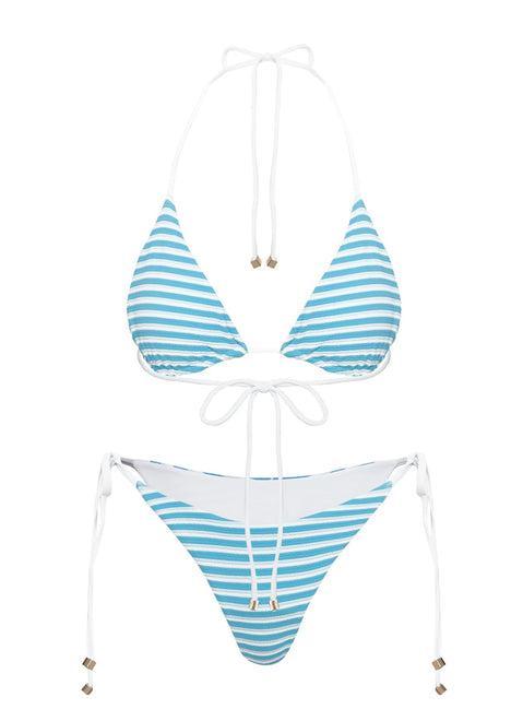 Nevaeh Triangle Bikini Top Blue / White Product Image