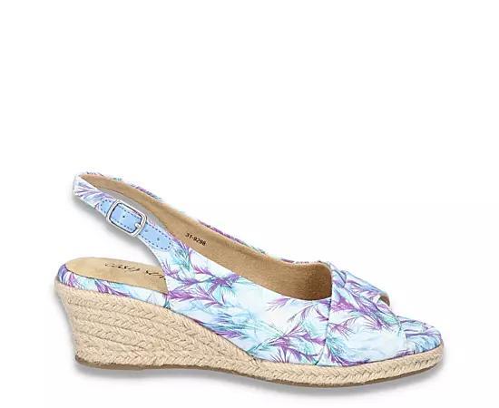 Easy Street Womens Devlin Wedge Sling Back Sandal Product Image