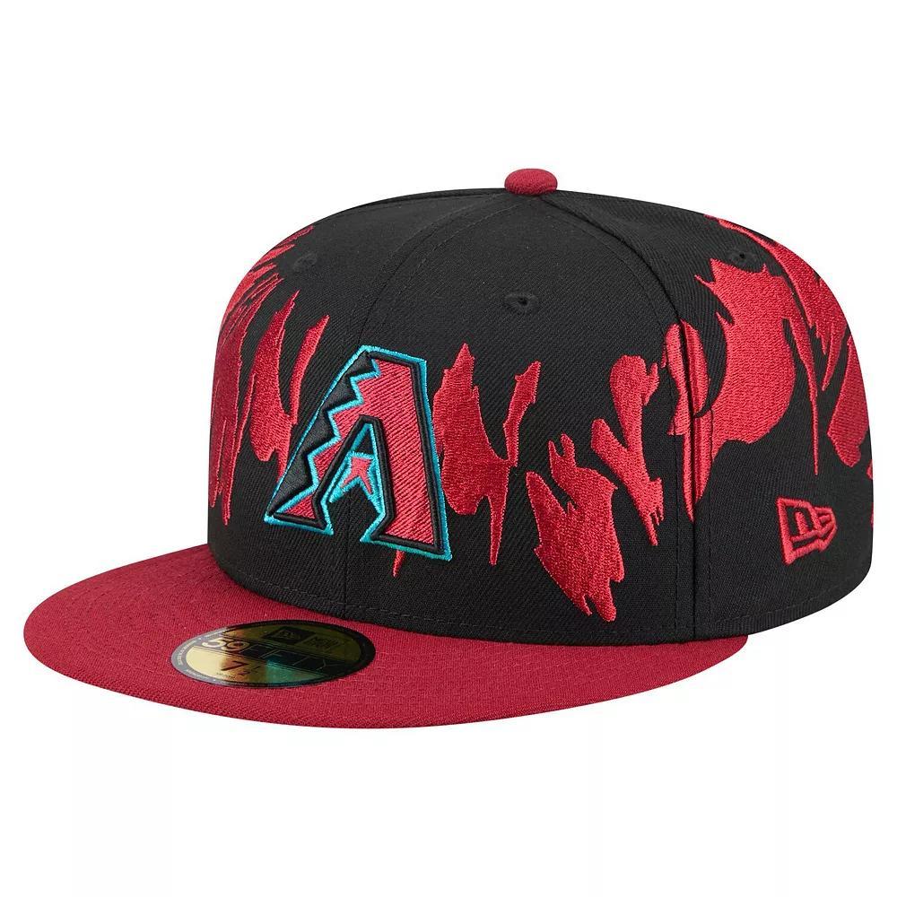 Men's New Era Black/Red Arizona Diamondbacks Retro Pattern 59FIFTY Fitted Hat, Size: 6 7/8 Product Image