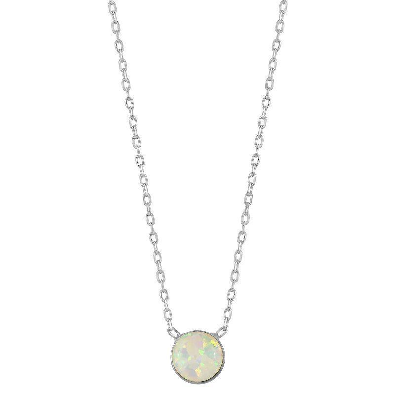 Sunkissed Sterling Gemstone Pendant Necklace, Womens, Silver Tone Product Image