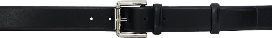 BURBERRY Black Reversible B Buckle Belt In Black/knight Product Image