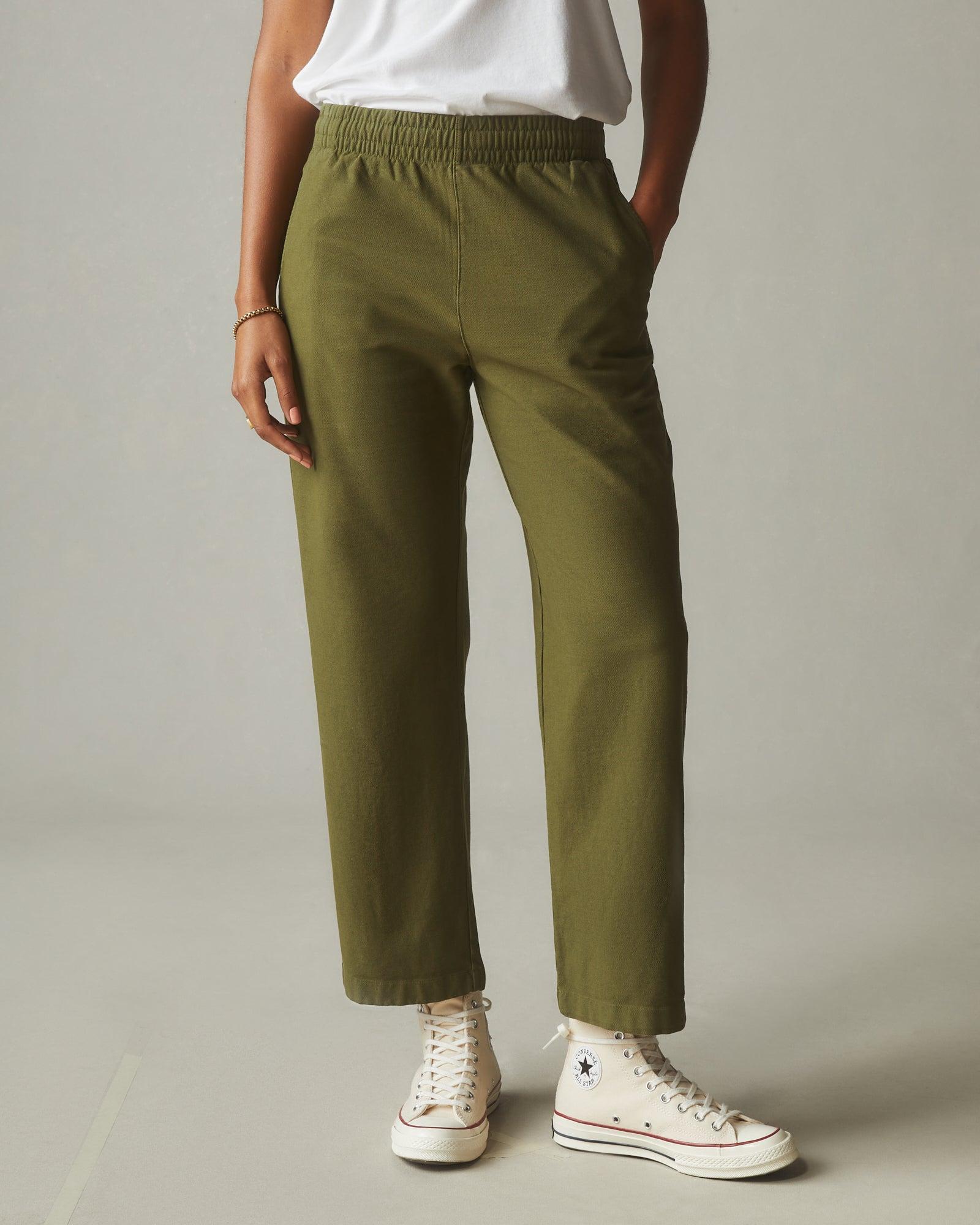 Brushed Twill Pant - Moss Female Product Image