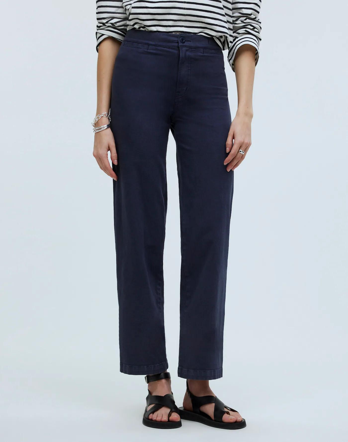 The Petite Emmett Wide-Leg Crop Pant: Welt Pocket Edition Product Image