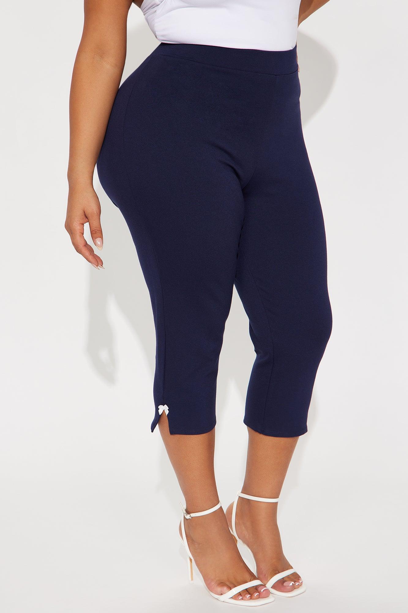 Take A Bow Capri Legging - Navy Female Product Image