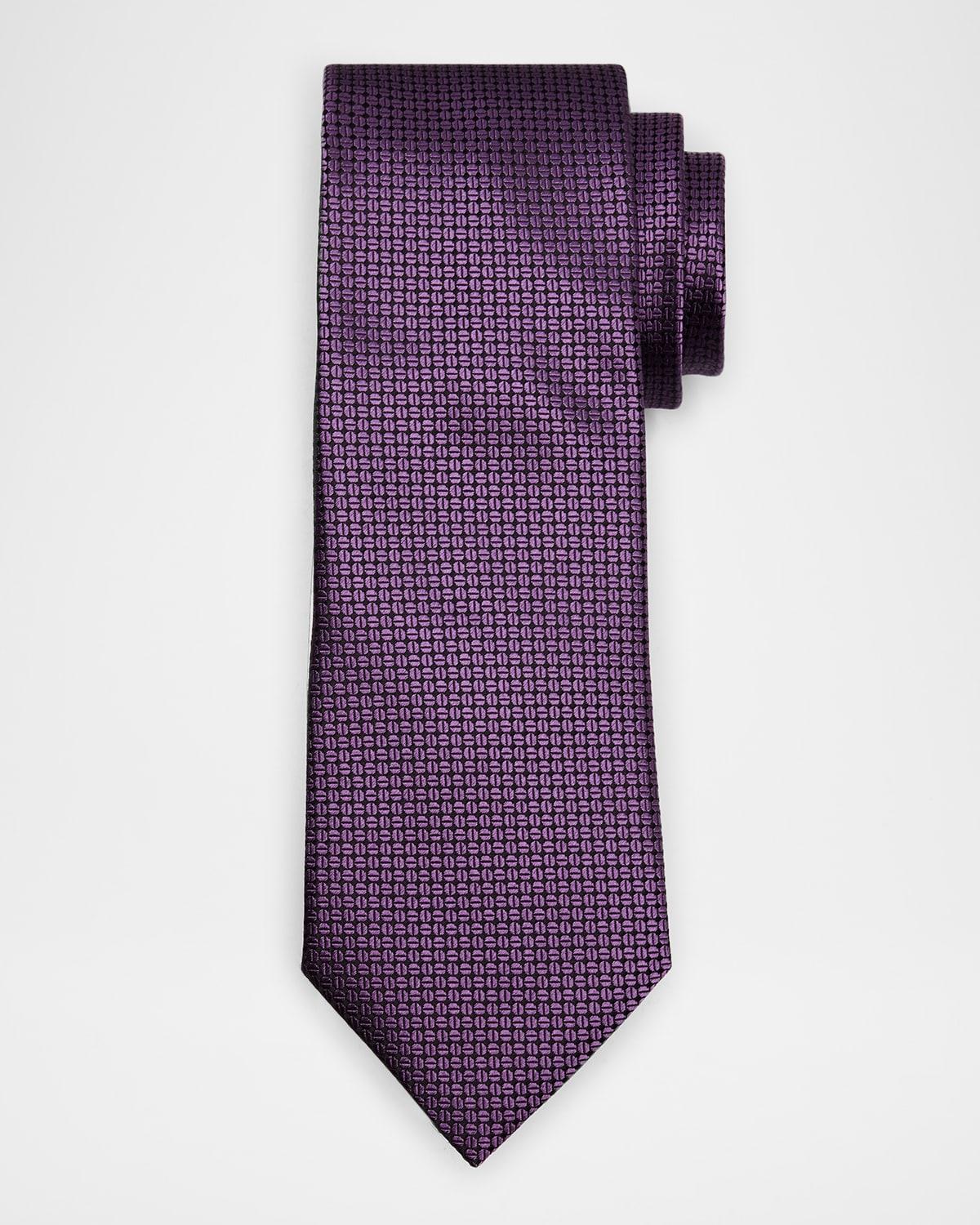 Mens Tonal Geometric Jacquard Tie Product Image