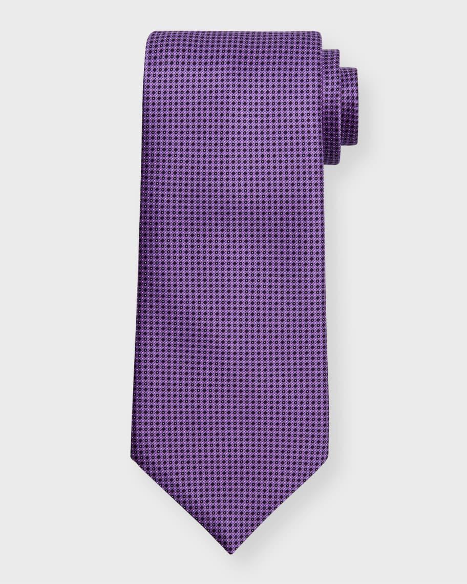 Men's Micro-Print Silk Tie Product Image