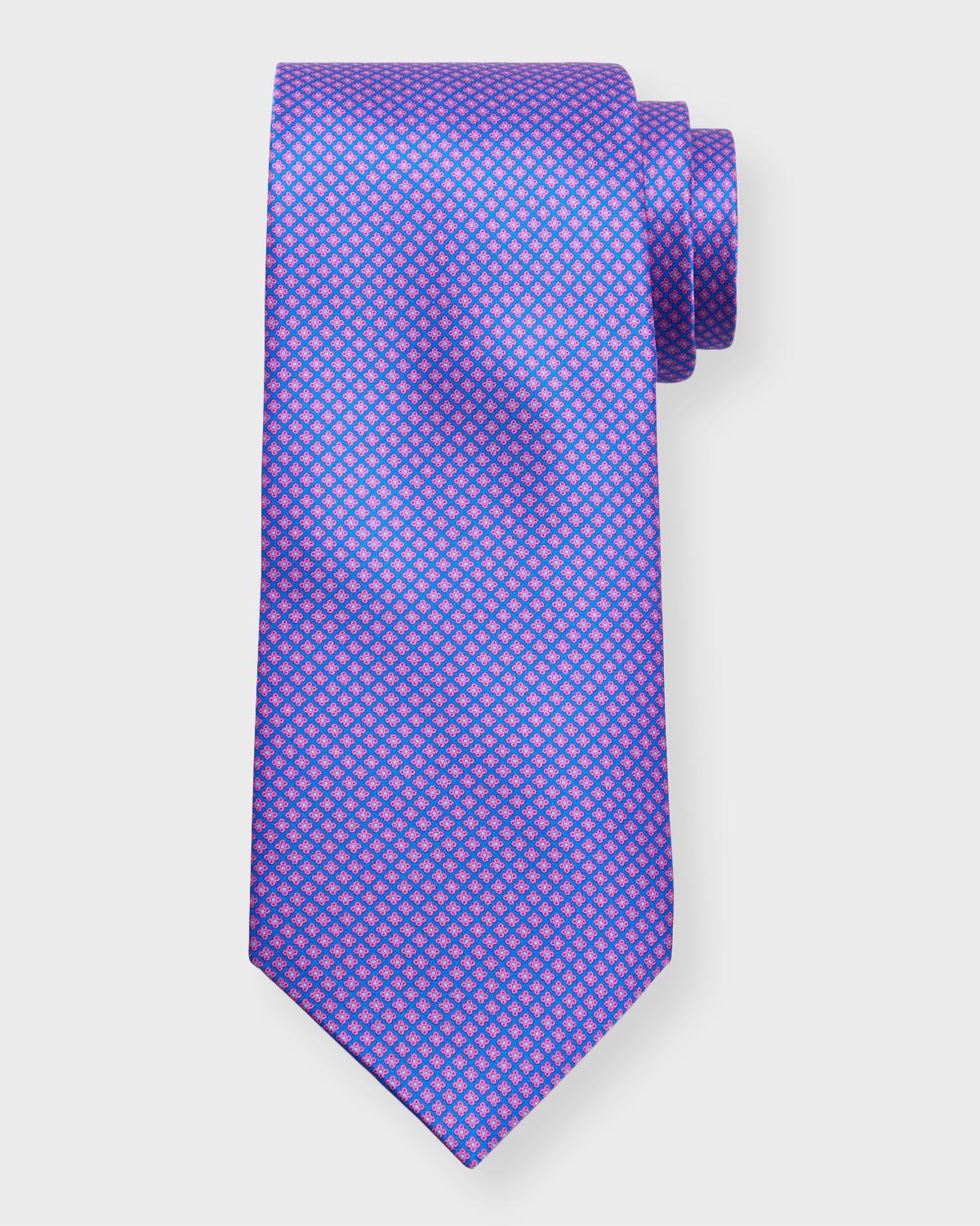 Mens Silk Micro-Floral Tie Product Image