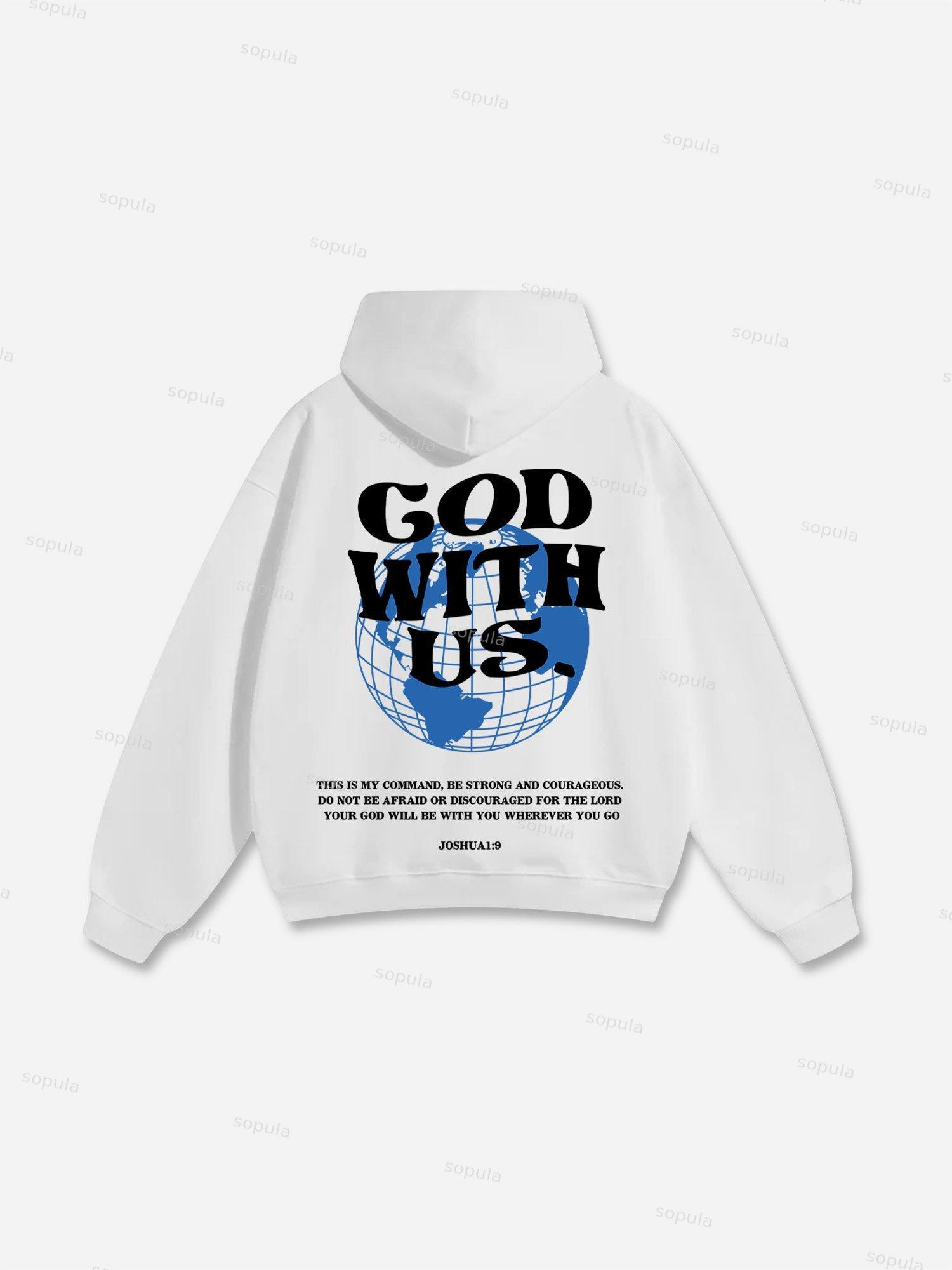 Sopula God With Us Graphic Hoodie Product Image