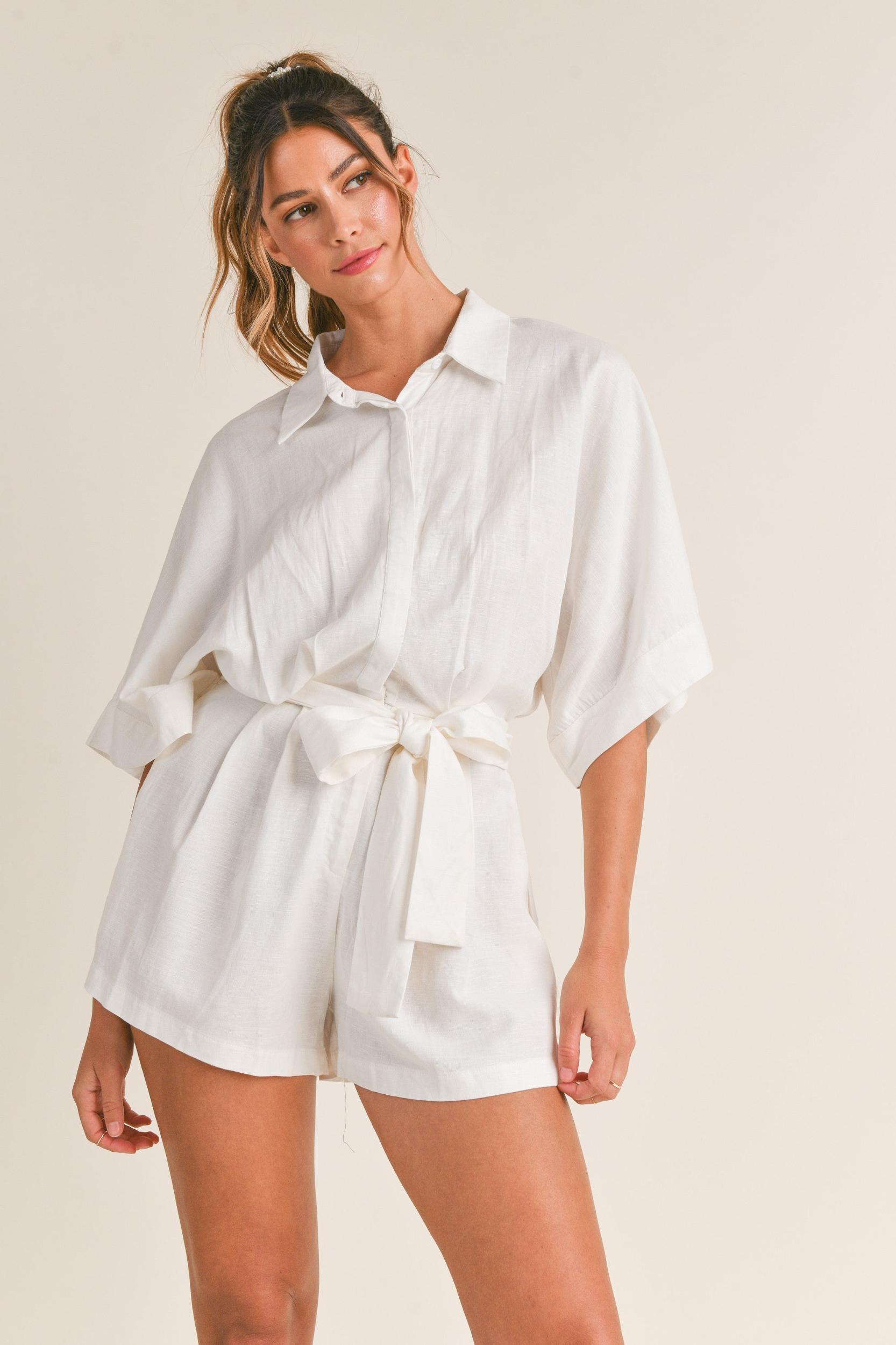Shirts Button Down Romper Product Image