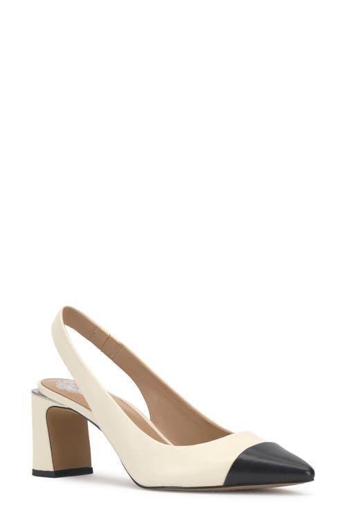 Vince Camuto Hamden Leather Cap Toe Slingback Pumps Product Image