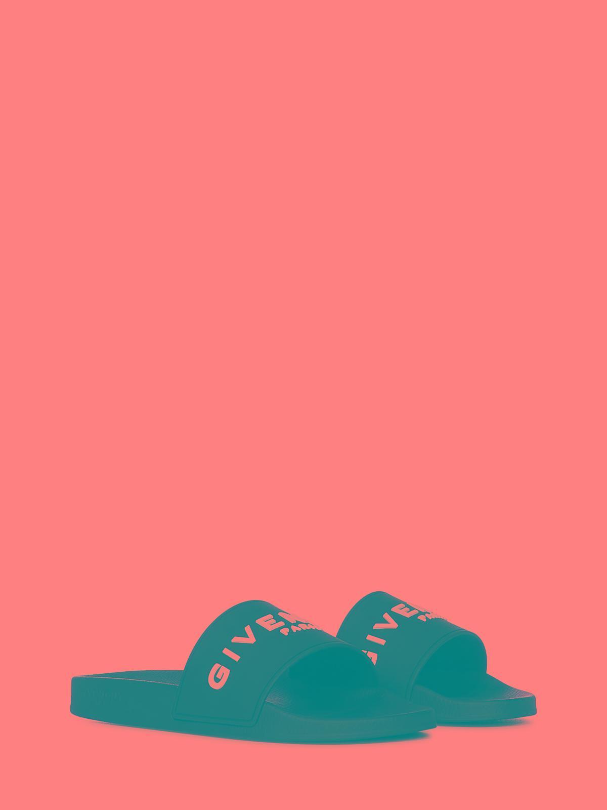 Black Logo-Print Pool Slides Product Image