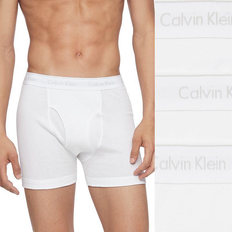 Men's Calvin Klein 3-Pack Cotton Classics Boxer Briefs, Size: XL, White Product Image