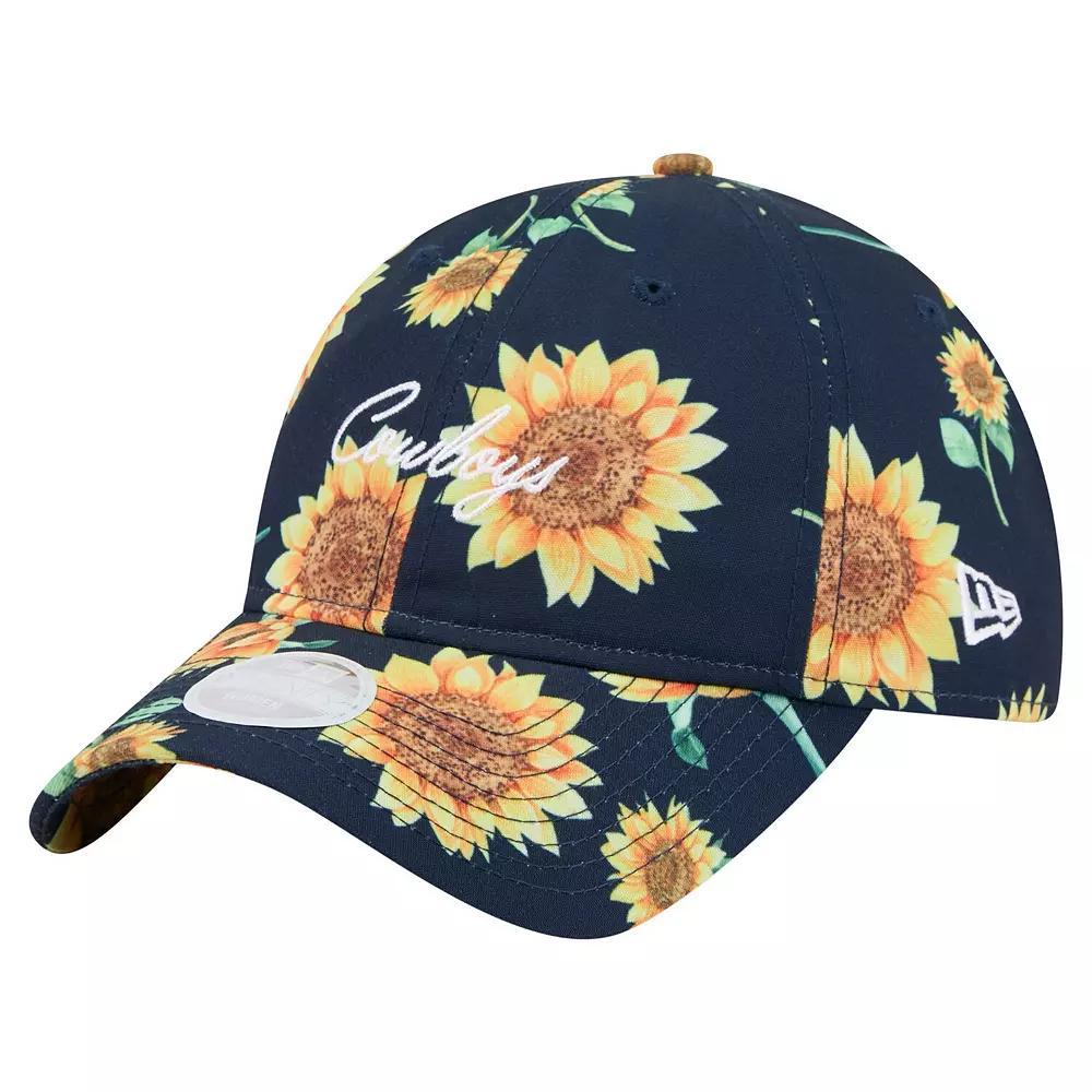 Women's New Era Navy Dallas Cowboys Adventure Sunflower 9TWENTY Adjustable Hat, Blue Product Image