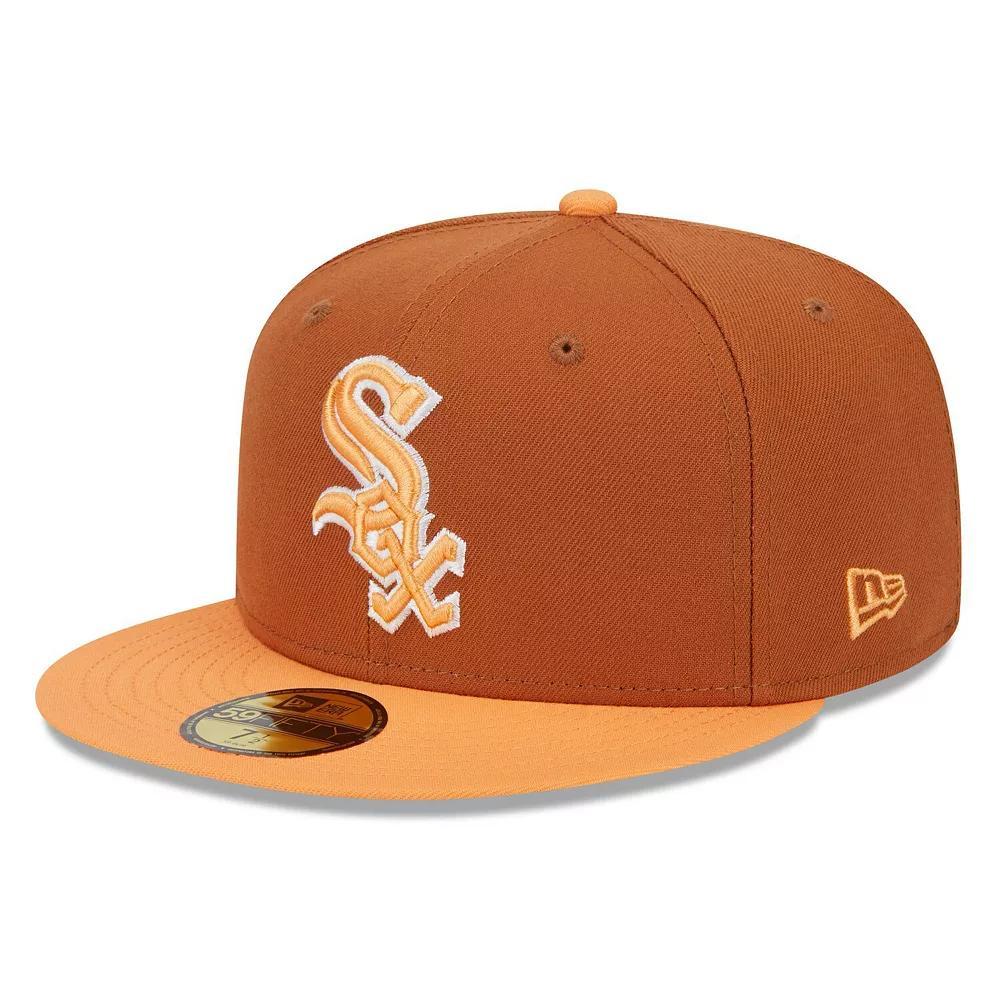 Men's New Era Brown/Orange Chicago White Sox Spring Color Basic Two-Tone 59FIFTY Fitted Hat,  Product Image