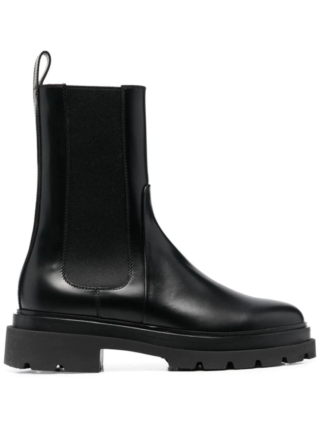 SANTONI Elasticated Side-panel Ankle Boots In Schwarz Product Image