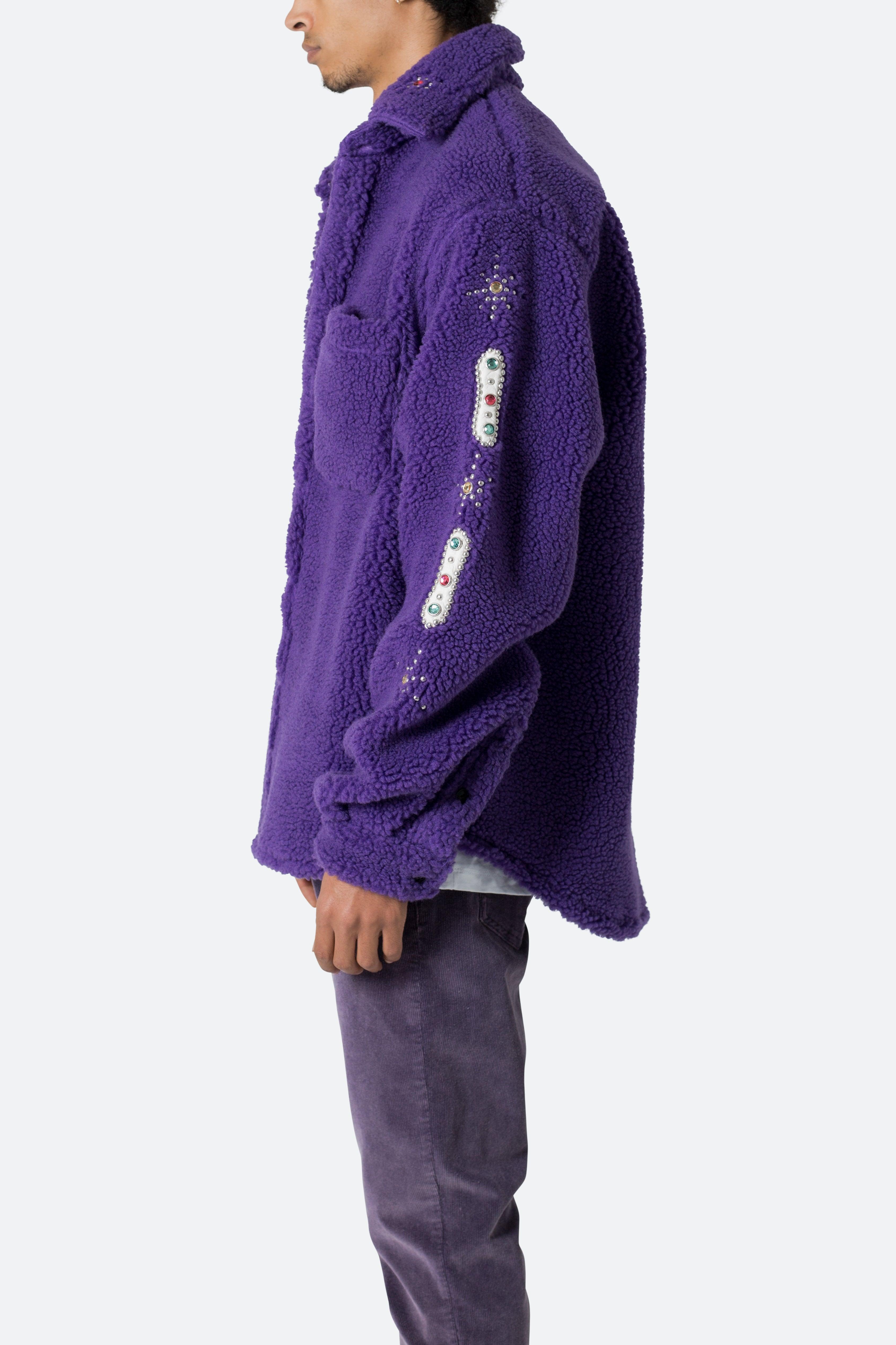 Jewel Sherpa Jacket - Purple Product Image