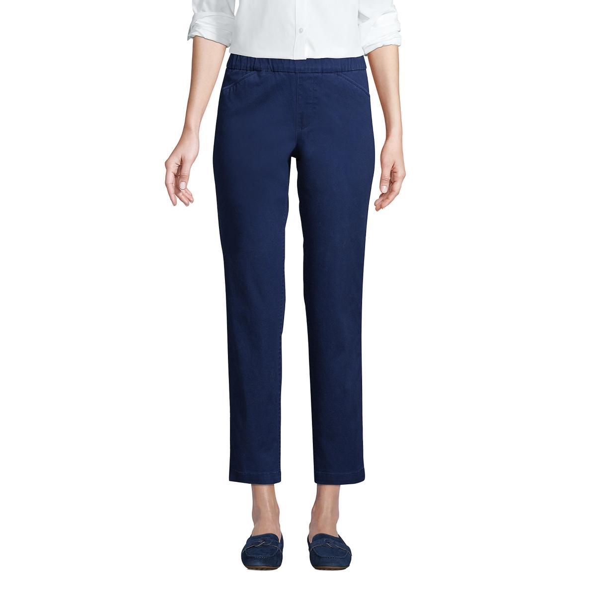 Womens Lands End Pull-On Chino Crop Pants Product Image