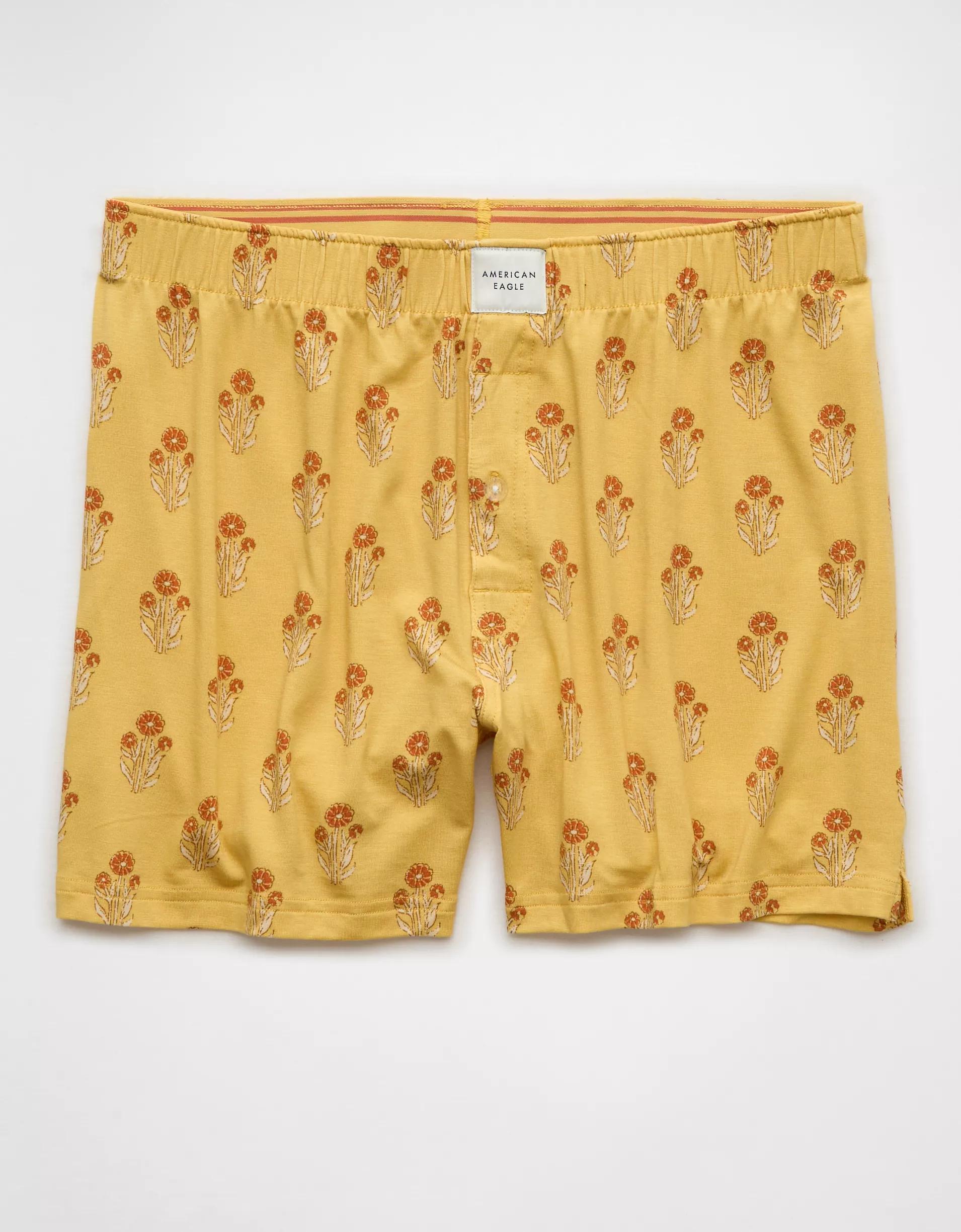 AEO Floral Slim Knit Ultra Soft Boxer Short Product Image