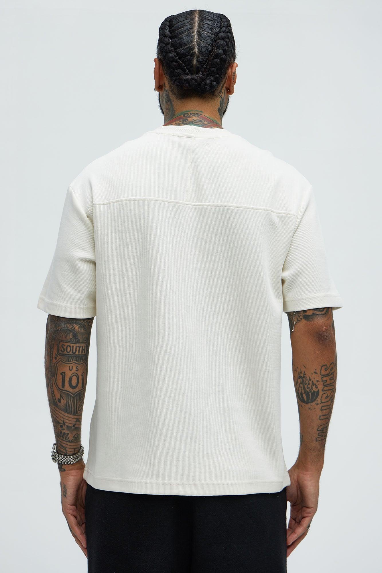 Marty Rib Relaxed Short Sleeve Tee - Off White Product Image