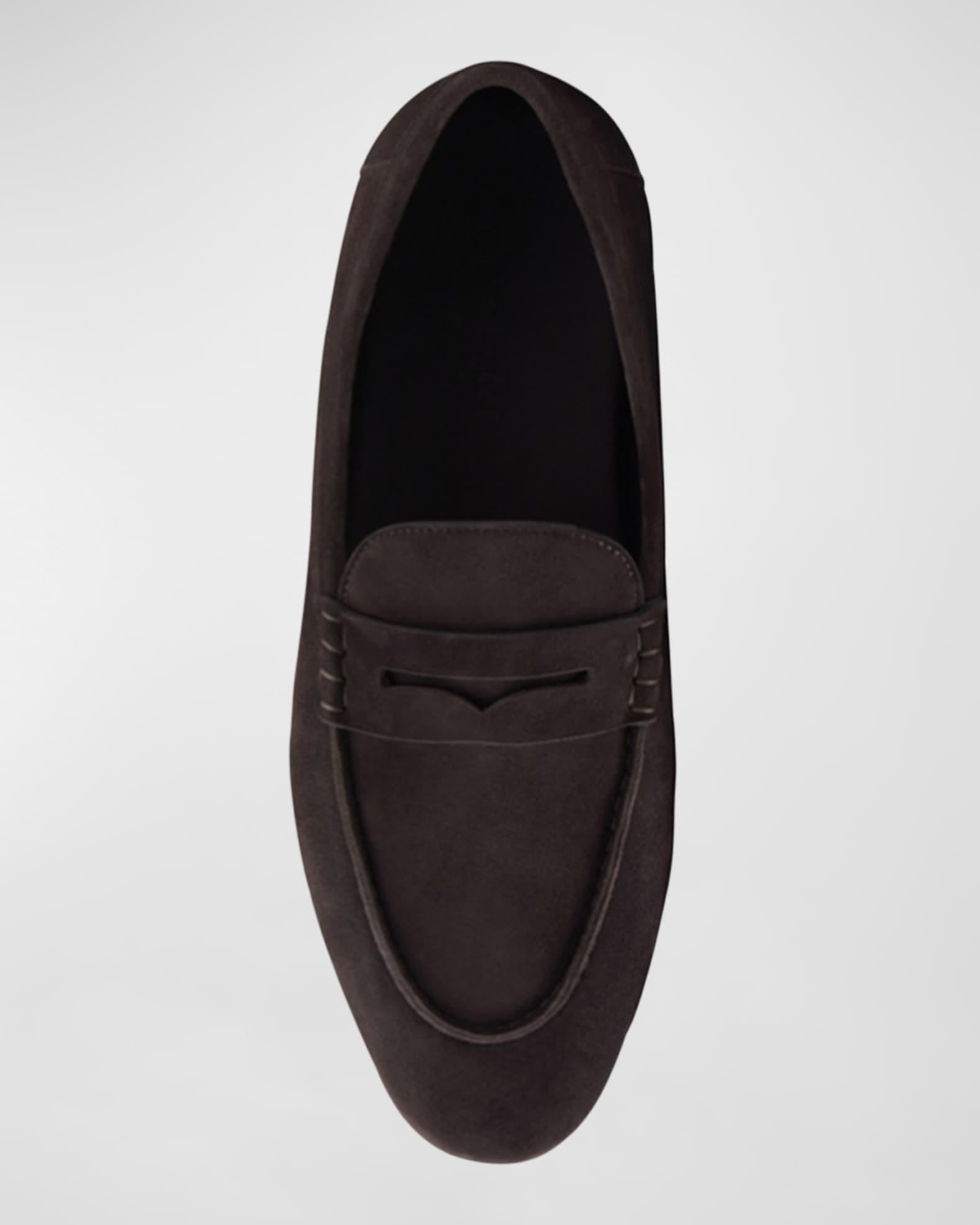 Men's Suede Driver Penny Loafers Product Image