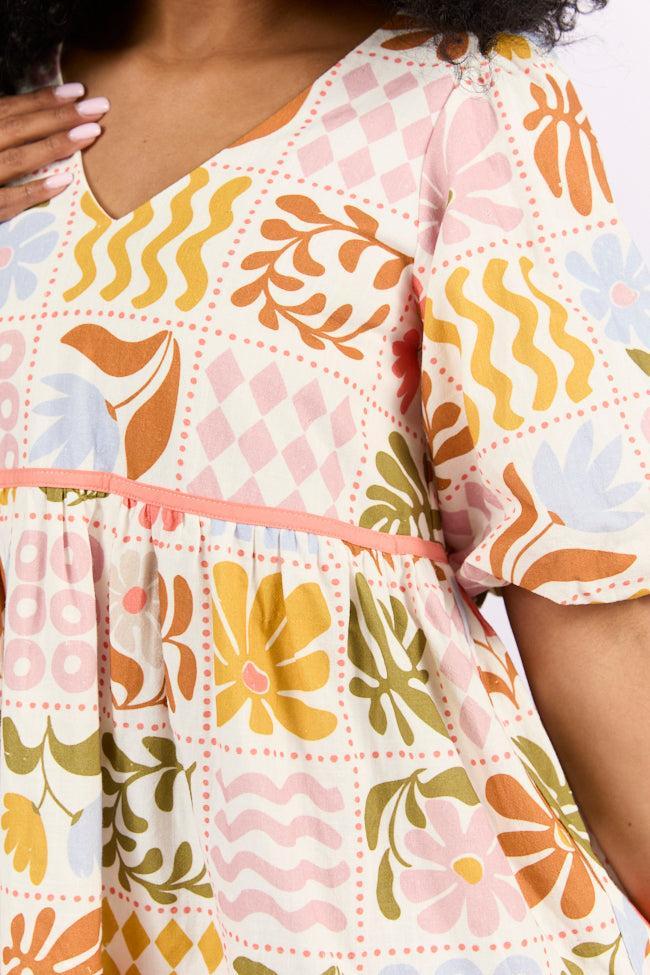 Iconic Summer Multi Print Mini Dress SALE Product Image