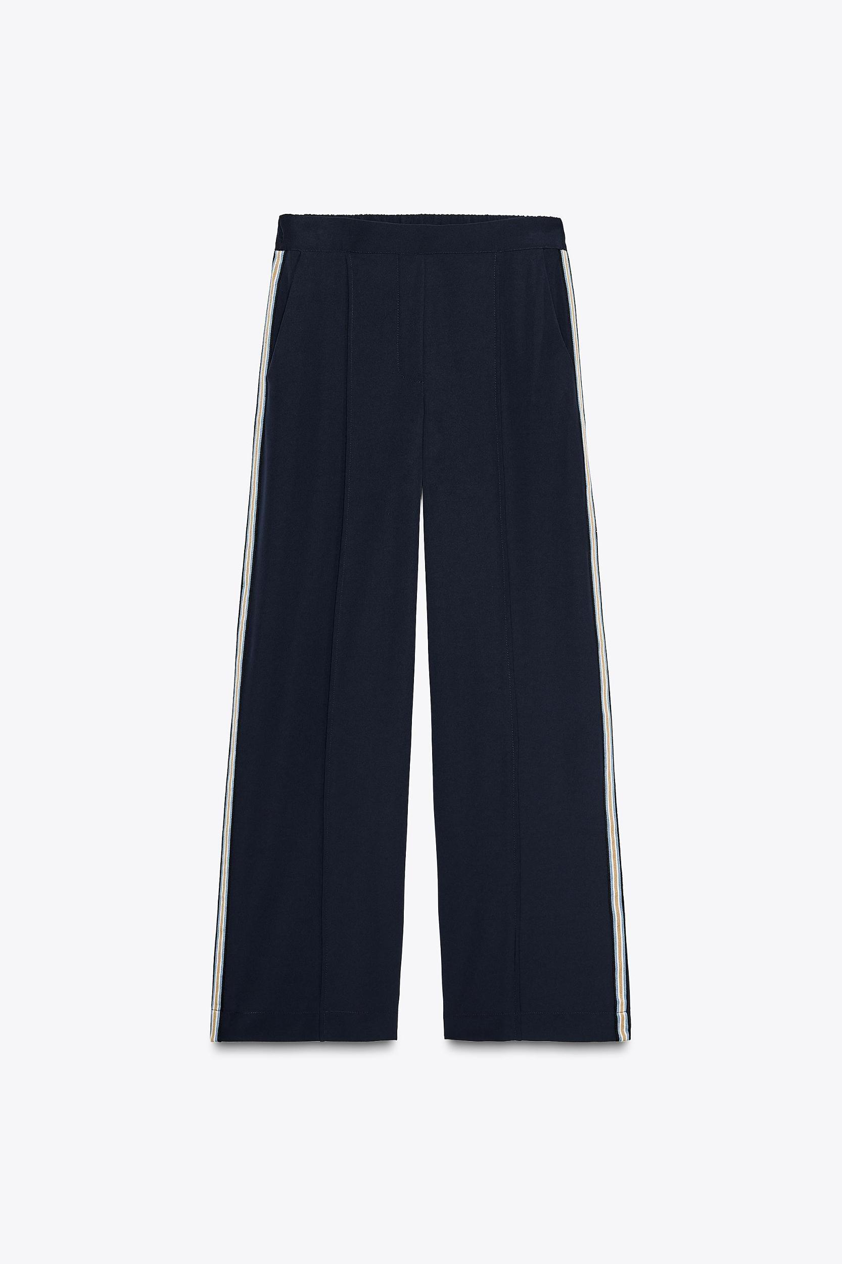 SIDE STRIPE WIDE LEG PANTS Product Image