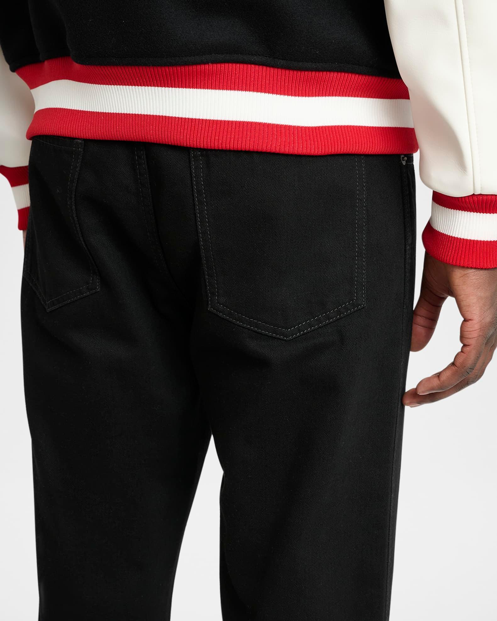 Men's Classic-Fit Black Denim Pants Product Image