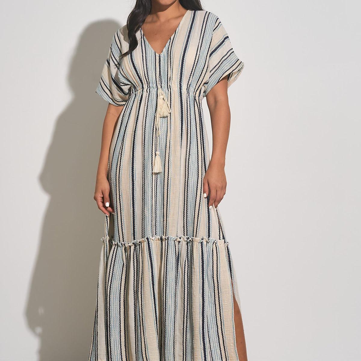 Stripe Ruffle Maxi Product Image