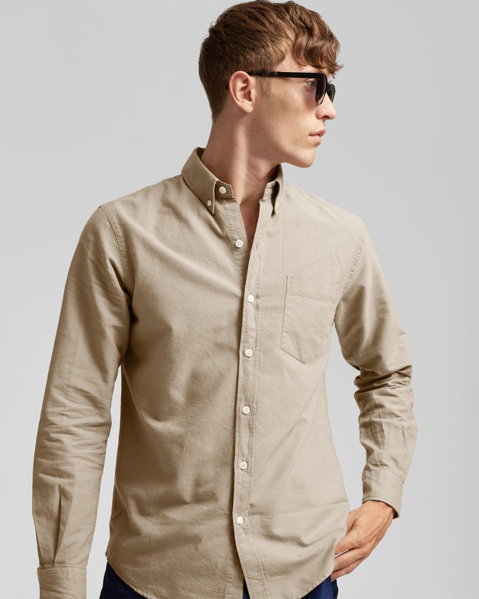 Organic Button Down Shirt - Hunter Green Product Image
