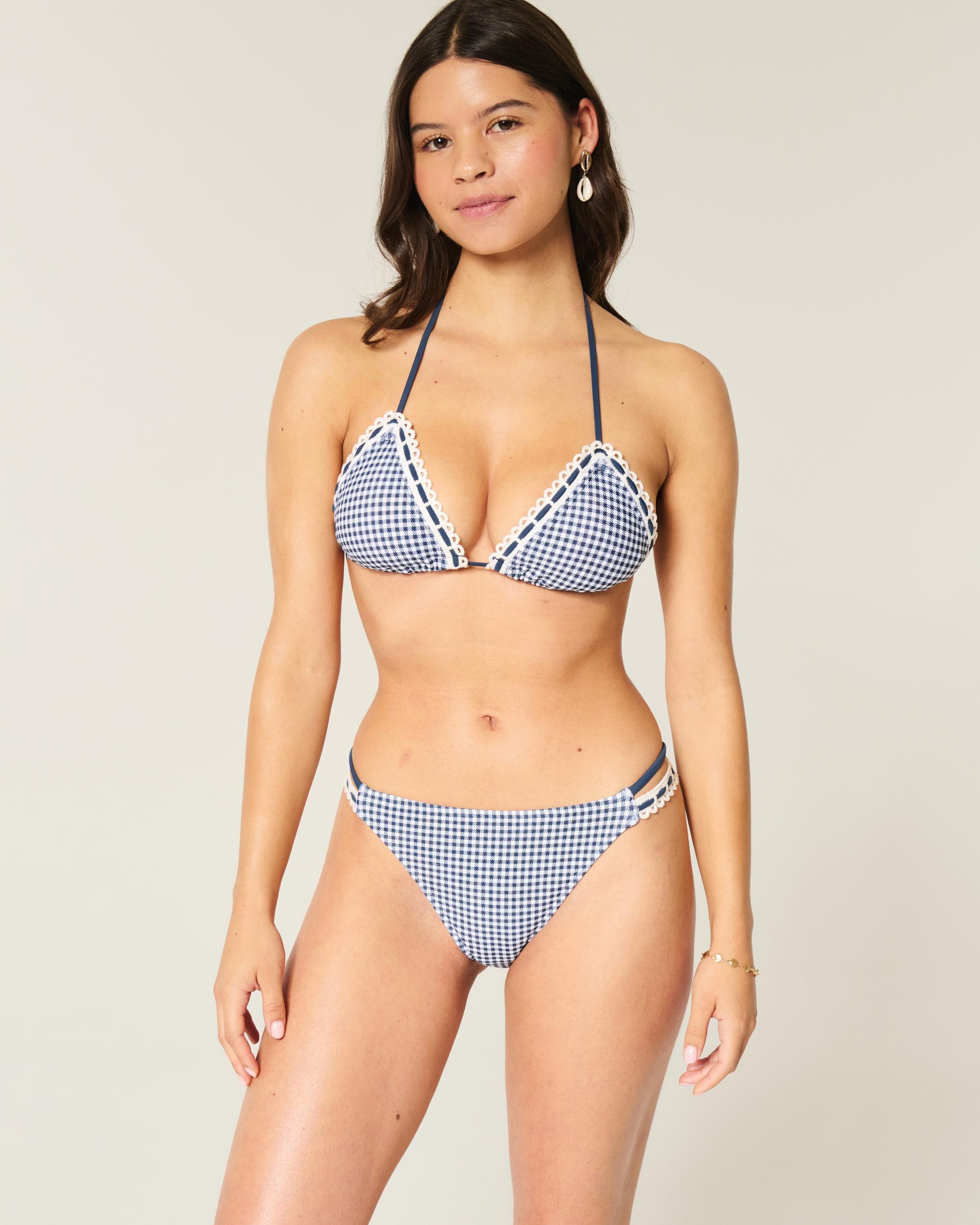 Stitched Double-Strap Cheeky Bikini Bottom Product Image