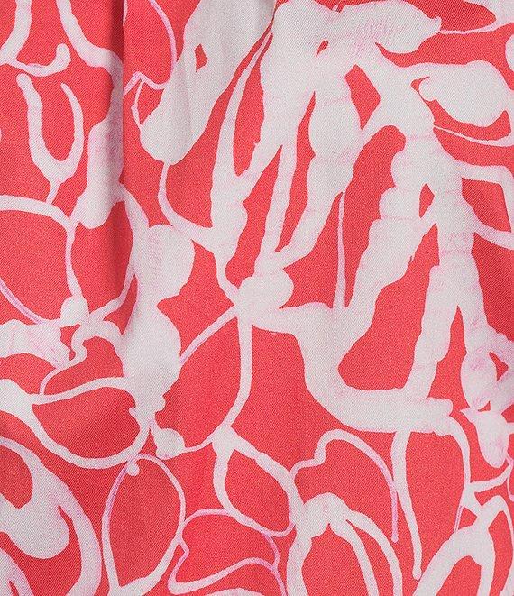 tyler boe Renee Round Neck Floral Short Puff Sleeve Coordinating Top Product Image