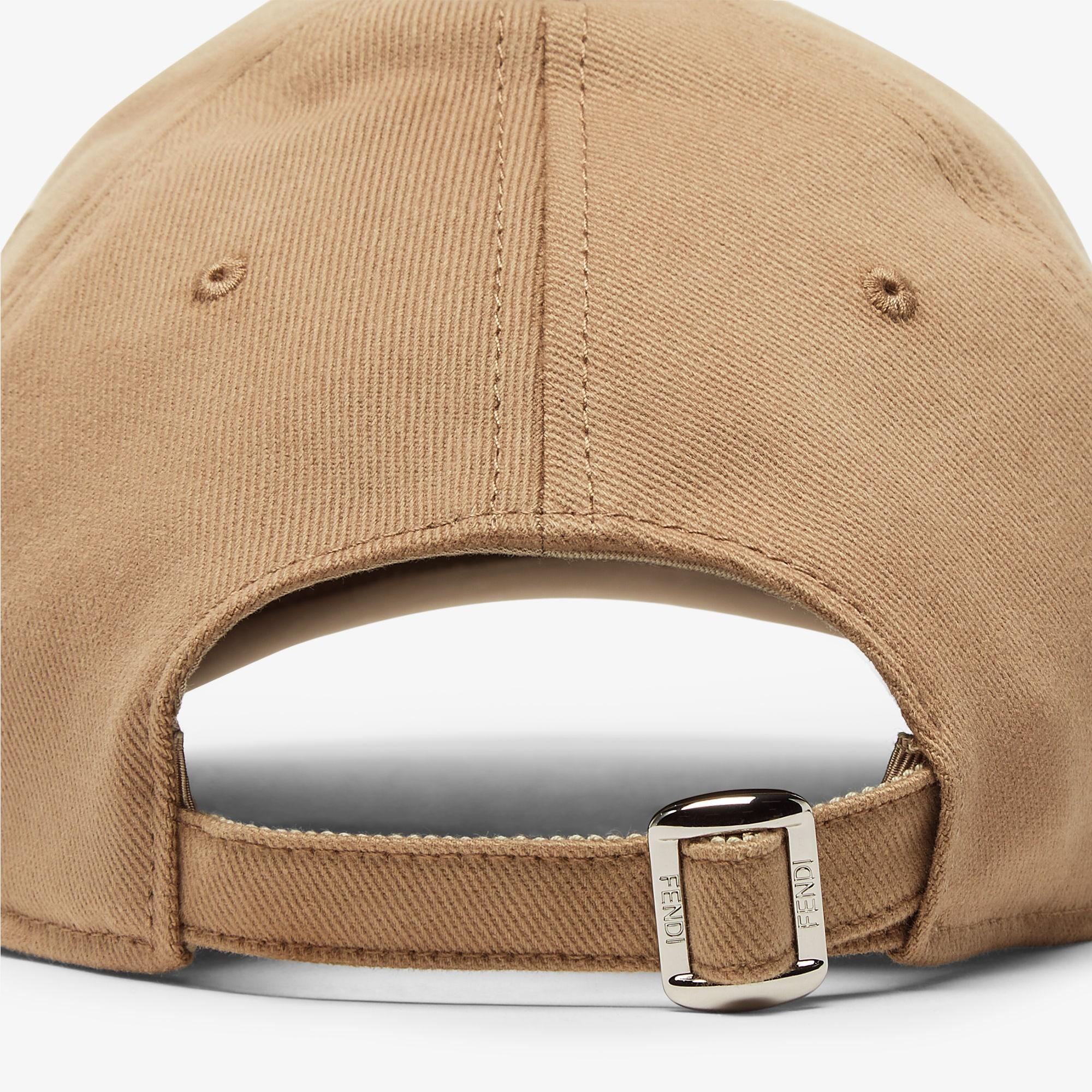 HatBeige cotton baseball cap Product Image